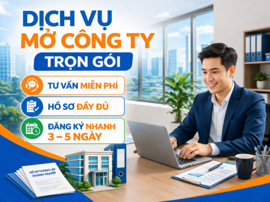 mở công ty cần bao nhiêu vốn dịch vụ trọn gói