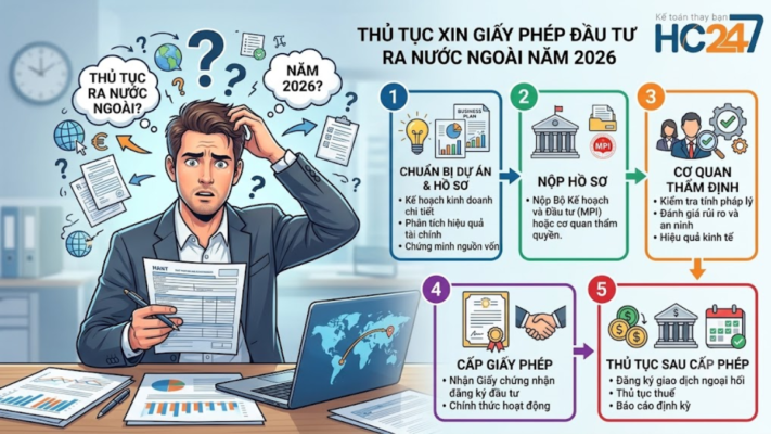 Thủ tục xin giấy phép đầu tư ra nước ngoài năm 2026 | Hướng dẫn chi tiết từ HC247