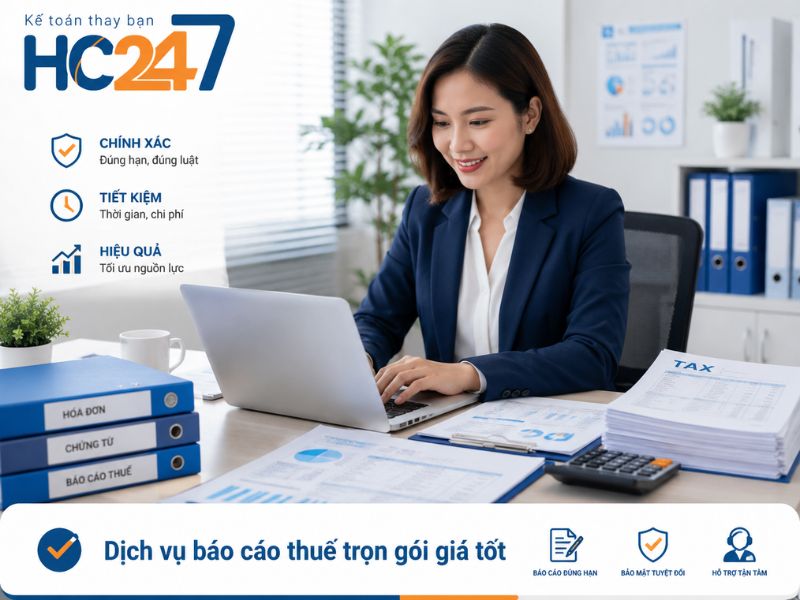 Dịch Vụ Báo Cáo Thuế Trọn Gói Giá Tốt, Hỗ Trợ Kế Toán Tận Nơi