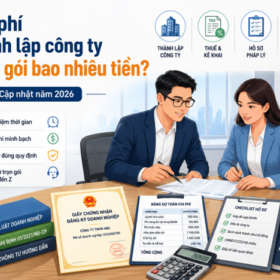 Chi phí thành lập công ty trọn gói bao nhiêu tiền năm 2026?