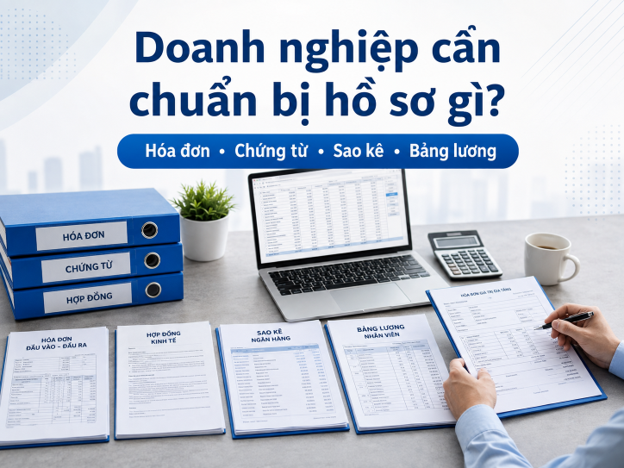 Hồ sơ dịch vụ báo cáo thuế tại Hải Phòng gồm hóa đơn chứng từ sao kê và bảng lương