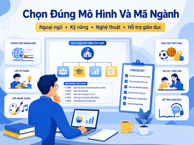 Lựa chọn mô hình và mã ngành phù hợp khi thành lập công ty giáo dục
