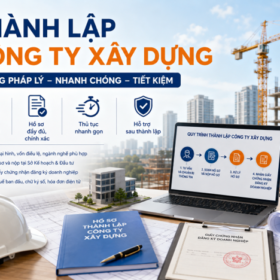 Thành lập công ty xây dựng 2026: Điều kiện, hồ sơ, thủ tục