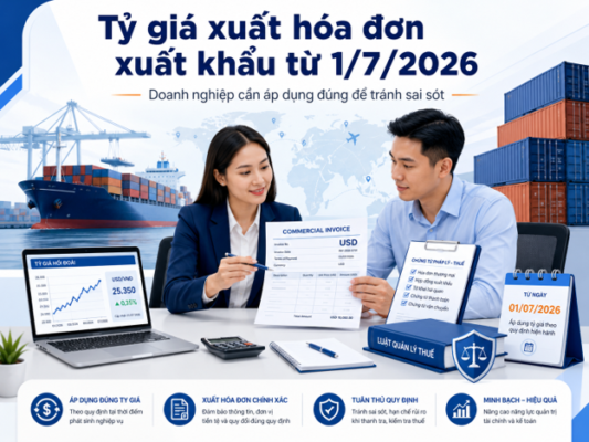 Tỷ giá xuất hóa đơn xuất khẩu từ ngày 1/7/2026