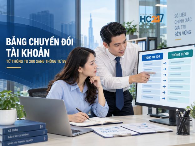 Bảng chuyển đổi tài khoản từ Thông tư 200 sang Thông tư 99