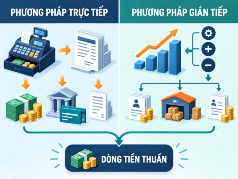 Phương pháp trực tiếp và gián tiếp lập mẫu báo cáo lưu chuyển tiền tệ theo Thông tư 99