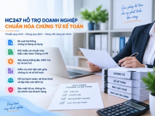 HC247 hỗ trợ áp dụng Phụ lục I Thông tư 99/2025/TT-BTC về chứng từ kế toán