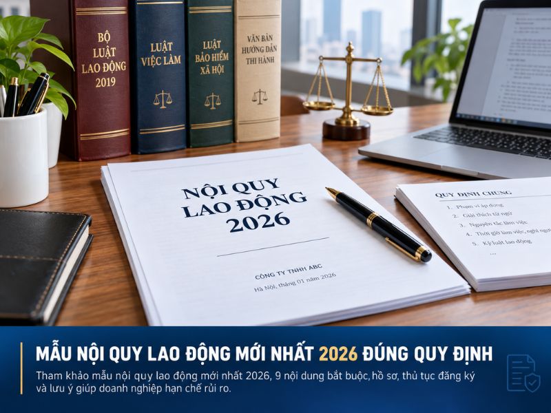 Hồ sơ đăng ký mẫu nội quy lao động mới nhất 2026 được chuẩn bị tại cơ quan tiếp nhận thủ tục hành chính
